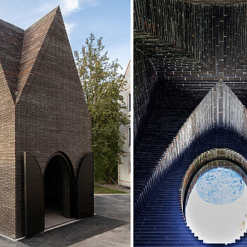 Mary's Mantle Chapel, Kiki Smith, und Detailansicht (© Diözesanmuseum Freising, Foto: Thomas Dashuber) Mary's Mantle Chapel, Kiki Smith, und Detailansicht (© Diözesanmuseum Freising, Foto: Thomas Dashuber)